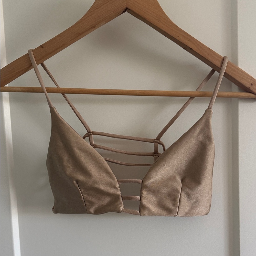 Montce Strappy Bralette in Taupe